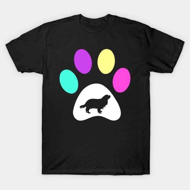 Cavalier King Charles Spaniel Colorful T-Shirt by JKFDesigns